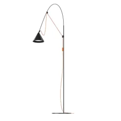 Midgard AYNO L golvlampa, 2700 K, svart - orange
