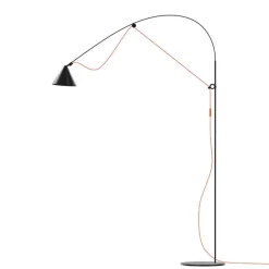 Midgard AYNO L golvlampa, 2700 K, svart - orange