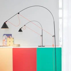 Midgard AYNO L golvlampa, 2700 K, svart - orange