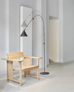 Midgard AYNO L golvlampa, 2700 K, svart - orange