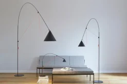 Midgard AYNO L golvlampa, 2700 K, svart - orange