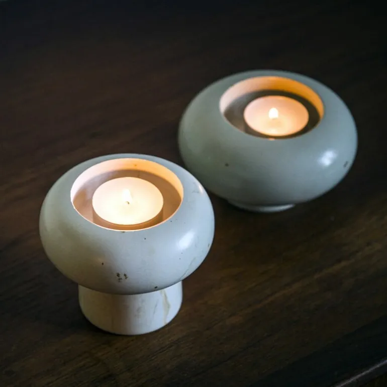 Mifuko Kandili ljusstake E, krämvit