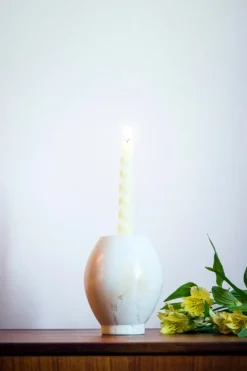 Mifuko Kandili ljusstake B, krämvit