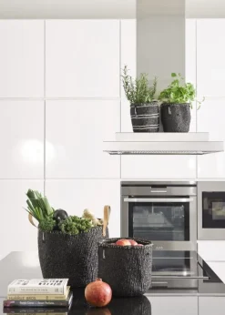 Mifuko Kiondo korg med handtag, M, svart