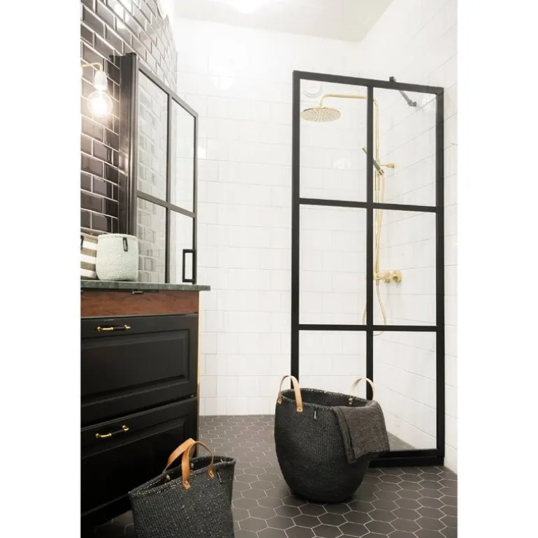 Mifuko Kiondo korg med handtag, L, svart