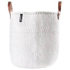Mifuko Kiondo korg med handtag, L, vit