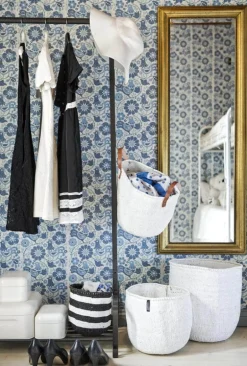 Mifuko Kiondo korg med handtag, L, vit