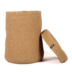 Mifuko Kiondo korg med lock, XL, brun