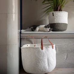 Mifuko Kiondo marknadskorg, XXL, vit