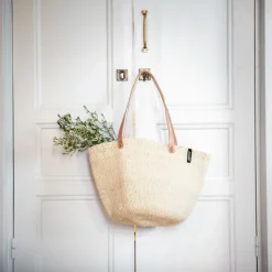 Mifuko Kiondo shopperkorg, M, off-white