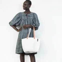 Mifuko Kiondo shoppingväska, M, vit