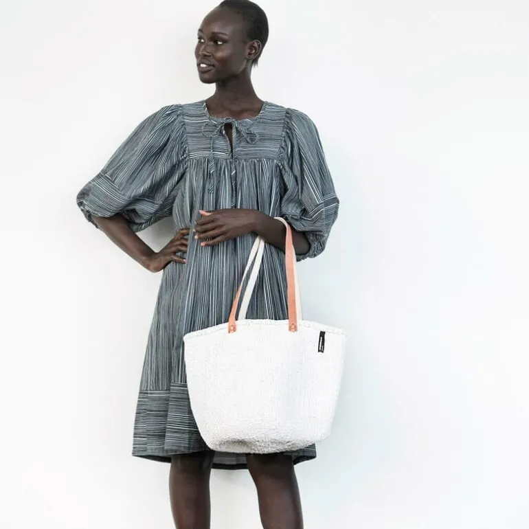 Mifuko Kiondo shoppingväska, M, vit