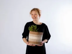 Mifuko Pamba korg, S, vit - brun