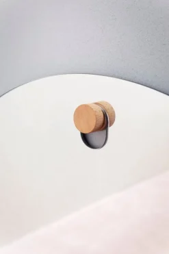 Miniforms Middle Brothers spegel, rund, 90 cm, bok