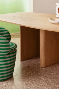 Miniforms Nami, bord, tunnform, 260 x 130 cm, flammad ek