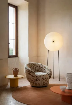 Miniforms Rificolona golvlampa, vit måne