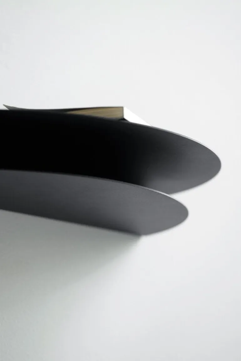 Moebe Half Moon hylla, stor, svart