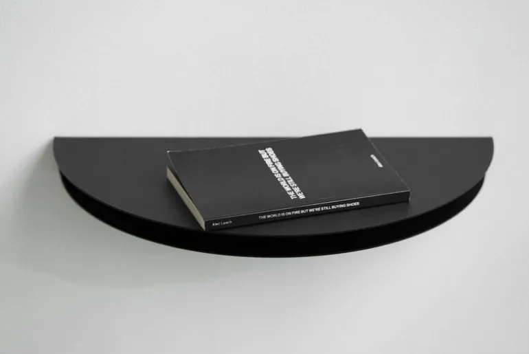 Moebe Half Moon hylla, stor, svart