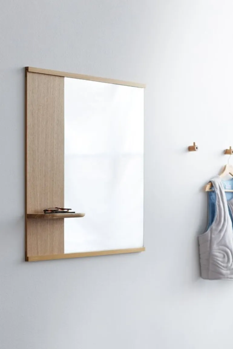 Moebe Spegel med hylla, 70 cm, ek
