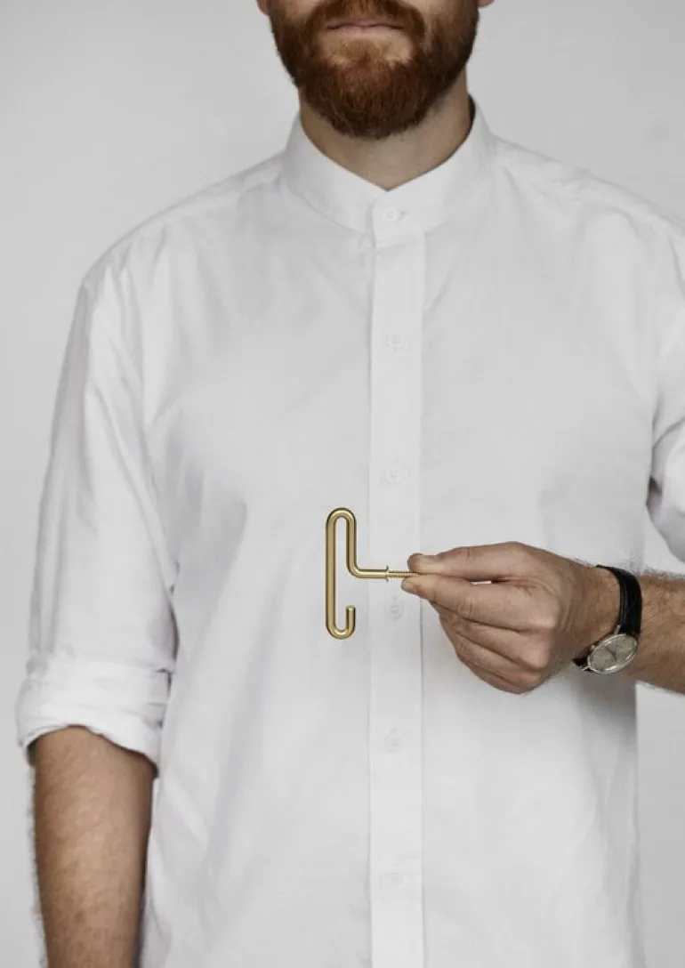 Moebe Väggkrok 2-pack, liten, matt guld