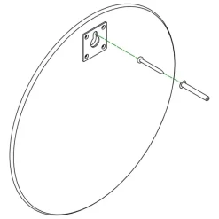 Montana Furniture Montana rund minispegel, 04 Antracit