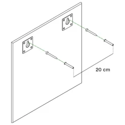 Montana Furniture Montana fyrkantig minispegel, 04 Antracit