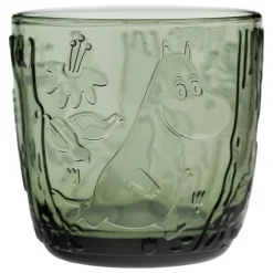 Moomin Arabia Mumin glas, 28 cl, tallgrön, 2 st.