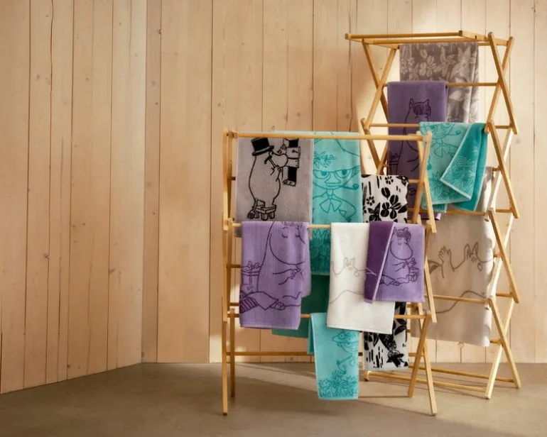 Moomin Arabia Mumin, handduk, 50 x 70 cm, Mumintrollen, vit