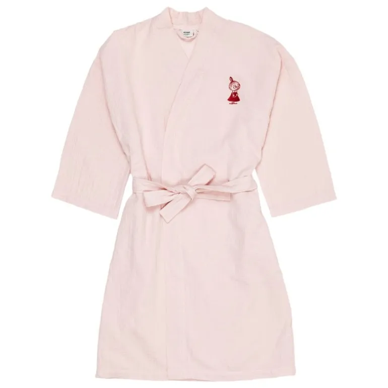 Moomin Arabia Mumin morgonrock i mönstrad mullfroté, S-M, rosa