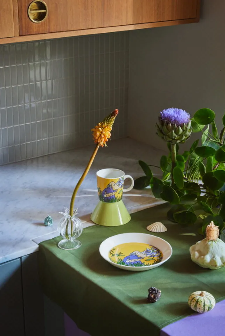 Moomin Arabia Muminmugg, Hemulen, gul