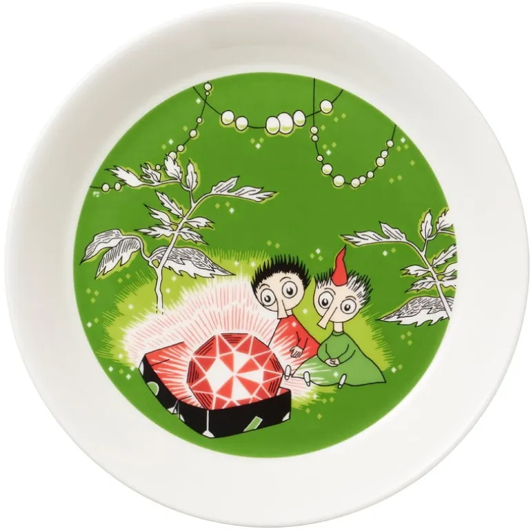 Moomin Arabia Mumintallrik, Tofslan och Vifslan, grön