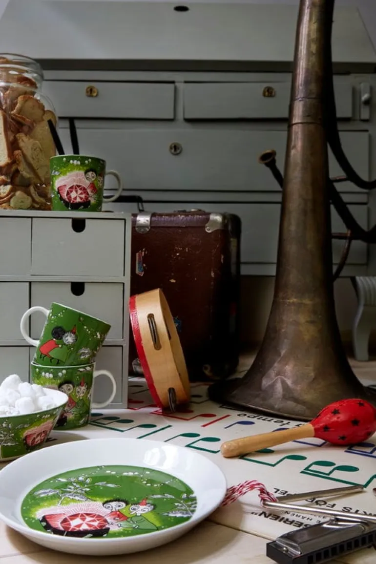 Moomin Arabia Mumintallrik, Tofslan och Vifslan, grön