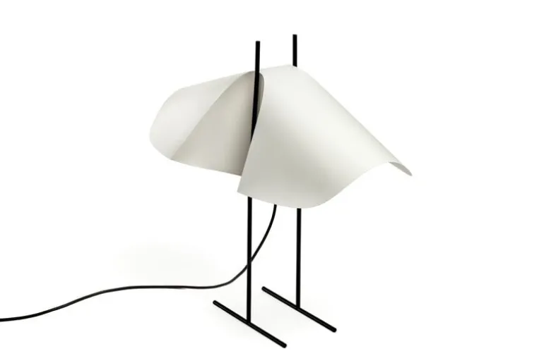 Motarasu Cho golvlampa, vit - svart