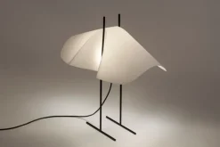 Motarasu Cho golvlampa, vit - svart