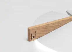 Motarasu Dawn vägglampa, vit - oljad ek