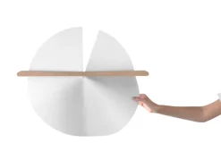 Motarasu Dawn vägglampa, vit - oljad ek