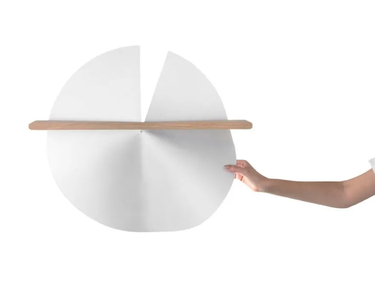 Motarasu Dawn vägglampa, vit - oljad ek