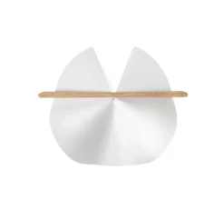 Motarasu Dawn vägglampa, vit - oljad ek