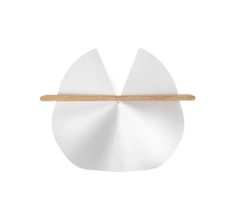 Motarasu Dawn vägglampa, vit - oljad ek