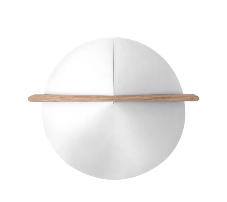 Motarasu Dawn vägglampa, vit - oljad ek