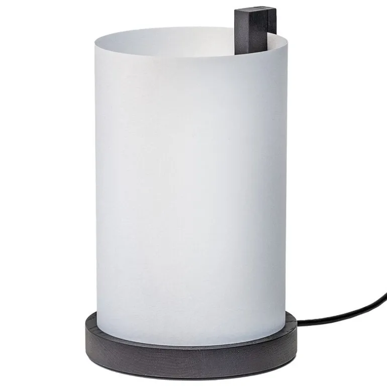 Motarasu Enso bordslampa, vit - svartbetsad ek