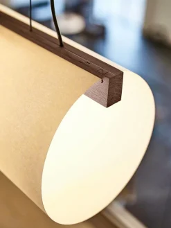 Motarasu Enso pendellampa, vit - svartoljad ek