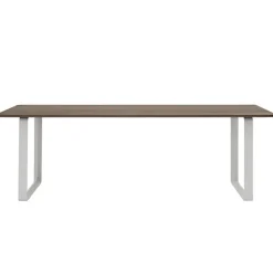Muuto 70/70 bord, 225 x 90 cm, massiv rökt ek - grå