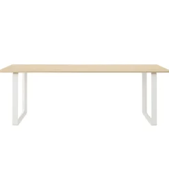Muuto 70/70 bord, 225 x 90 cm, massiv ek - vitt