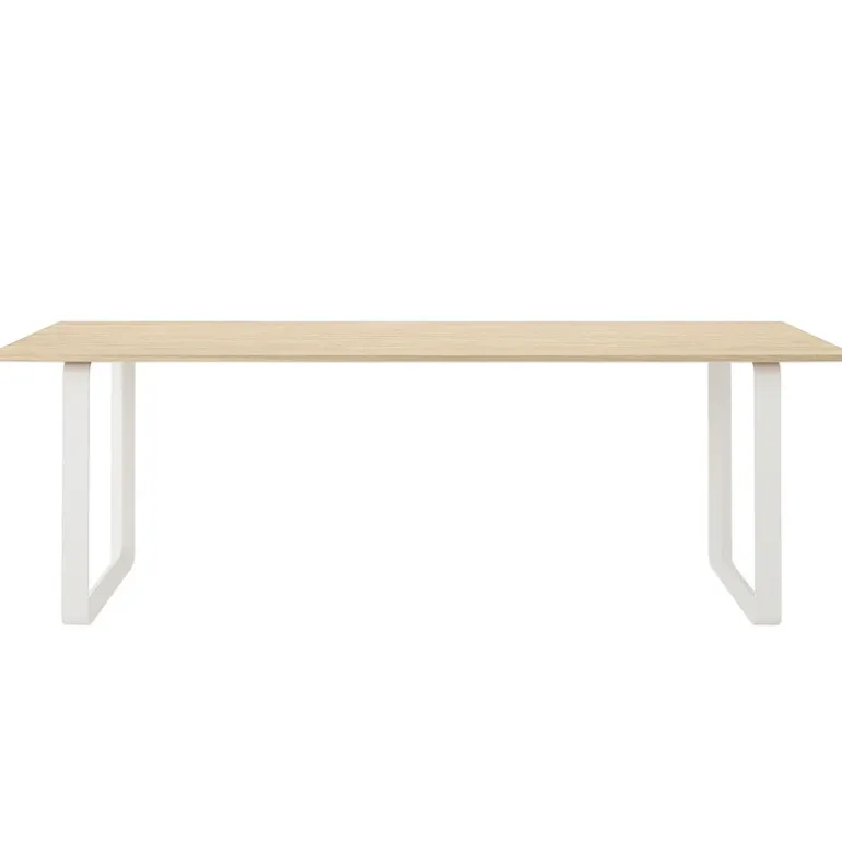 Muuto 70/70 bord, 225 x 90 cm, massiv ek - vitt