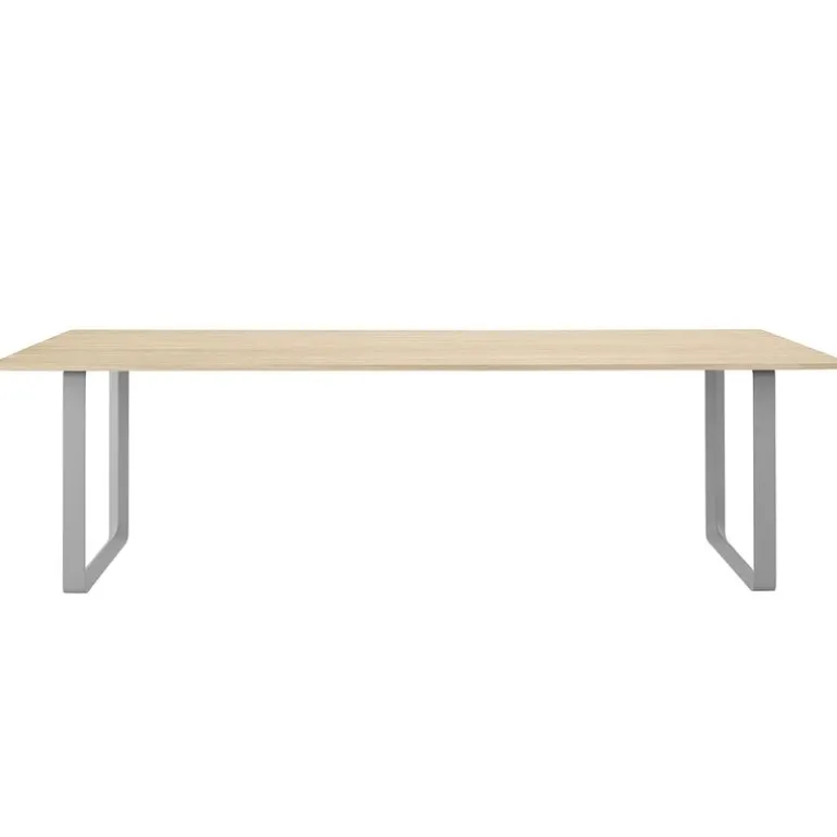 Muuto 70/70 bord, 255 x 108 cm, massiv ek - grått