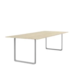 Muuto 70/70 bord, 255 x 108 cm, massiv ek - grått