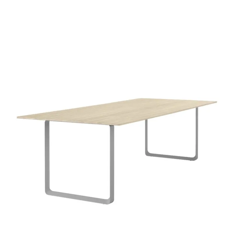 Muuto 70/70 bord, 255 x 108 cm, massiv ek - grått
