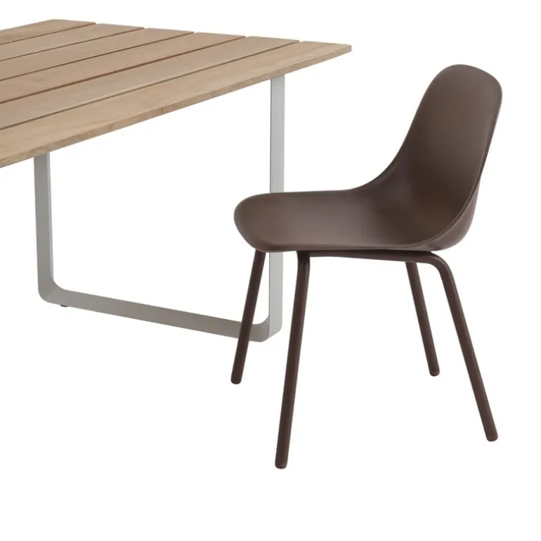 Muuto 70/70 Outdoor bord, 225 x 90 cm, Sapele-mahogny - grå