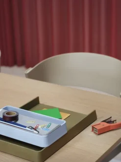 Muuto Arrange Desktop Series konfiguration 2, ljusblå - grå - brungrön